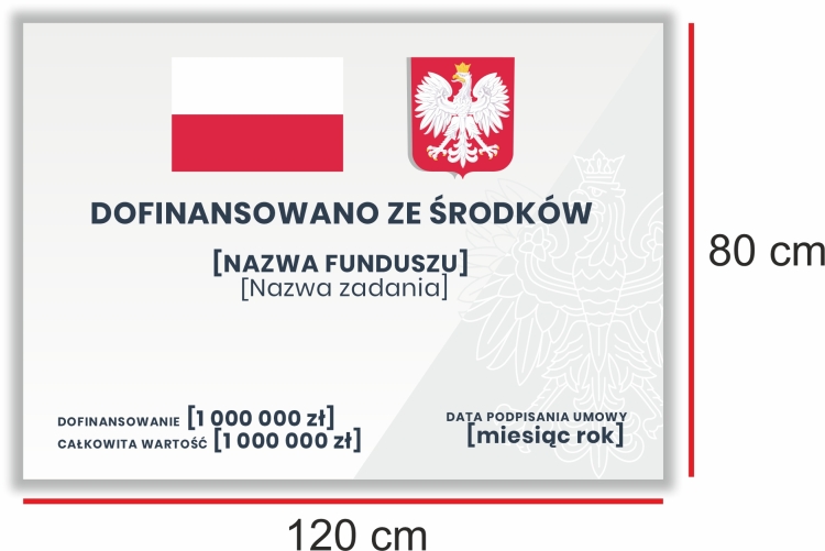 Tablica do programu rządowego – oznakowanie inwestycji budowlanej