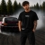 Koszulka męska Karolina Pilarczyk – No Risk No Story czarna, przód z logo Motorsport