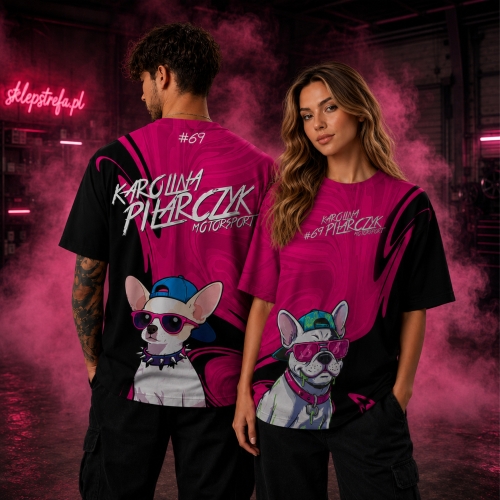 Karolina Pilarczyk Team #69 – sportowa koszulka Full Print unisex z motywem motorsportowym