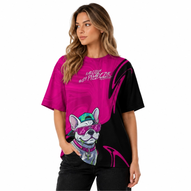 Karolina Pilarczyk Team #69 – techniczna koszulka sportowa Full Print do treningu i motorsportu