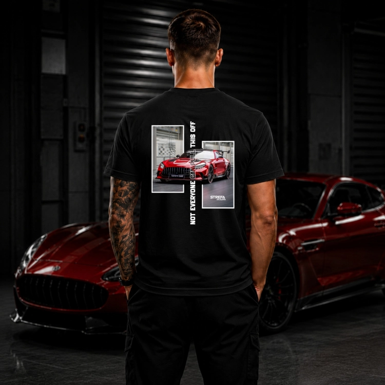 Red Performance – koszulka z samochodem w stylu premium