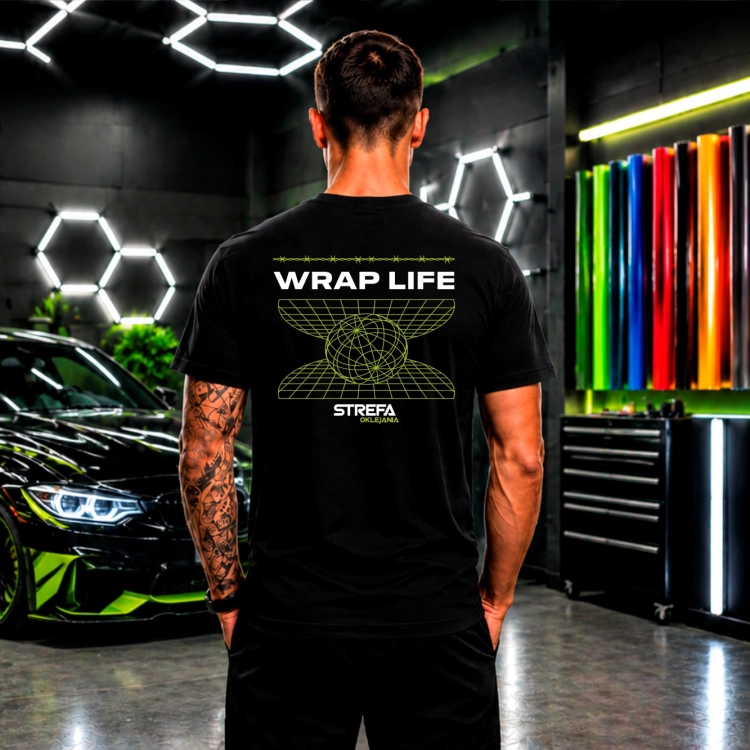 Męska koszulka Wrap Life dla fanów car wrappingu