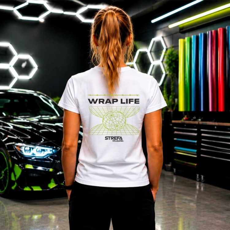 Koszulka automotive Wrap Life wykonana z bawełny 200 g/m² dla kobiet