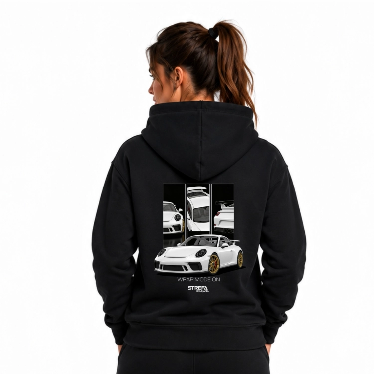 Bluza unisex Legends Garage z nadrukiem klasycznych samochodów na plecach