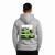 Green Machine – szara bluza z kapturem unisex z motoryzacyjnym nadrukiem