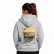 Golden Horizon – szara bluza z kapturem unisex z motoryzacyjnym nadrukiem