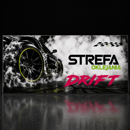 Magnes motoryzacyjny Drift Smoke Strefa Oklejania z samochodem podczas driftu w kłębach dymu