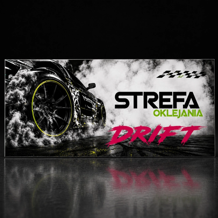 Magnes motoryzacyjny Drift Smoke Strefa Oklejania z samochodem podczas driftu w kłębach dymu