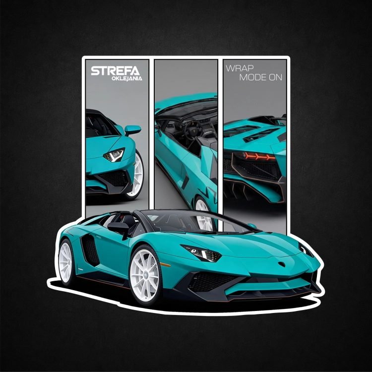 Turquoise Velocity – wlepa motoryzacyjna Strefa Oklejania