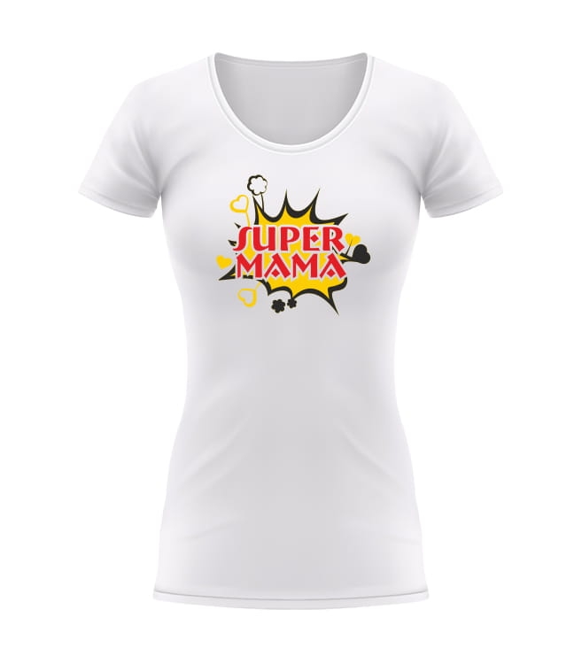 T-shirt damski Super Mama