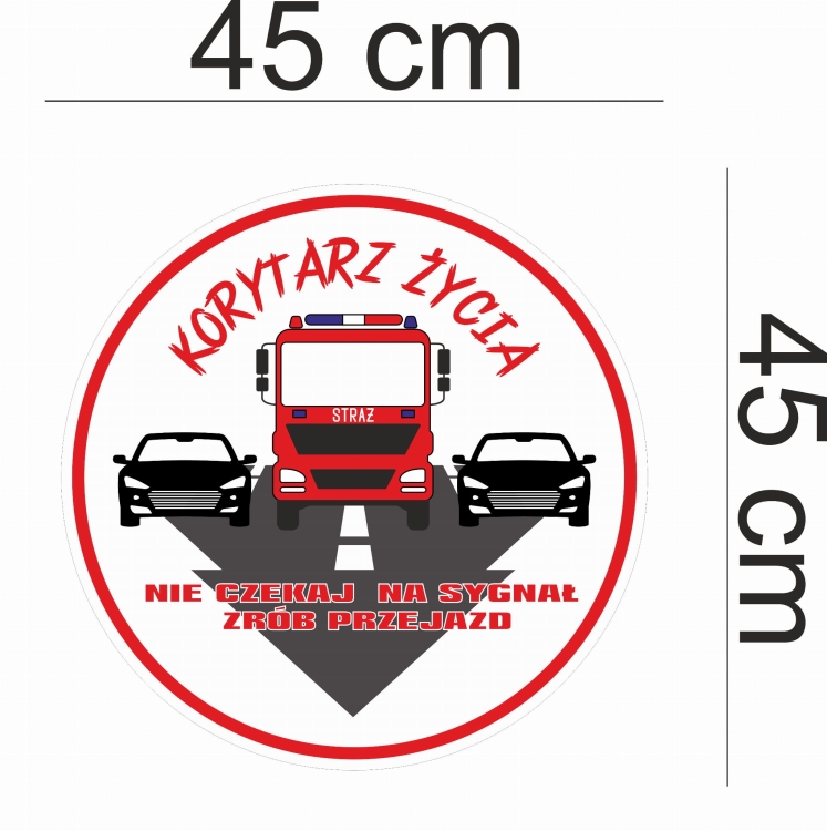 KORYTARZ ŻYCIA naklejka gotowa do naklejenia