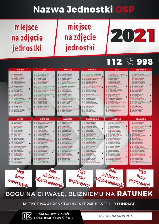 Kalendarz Młodzieżowa Drużyna Pożarnicza MDP