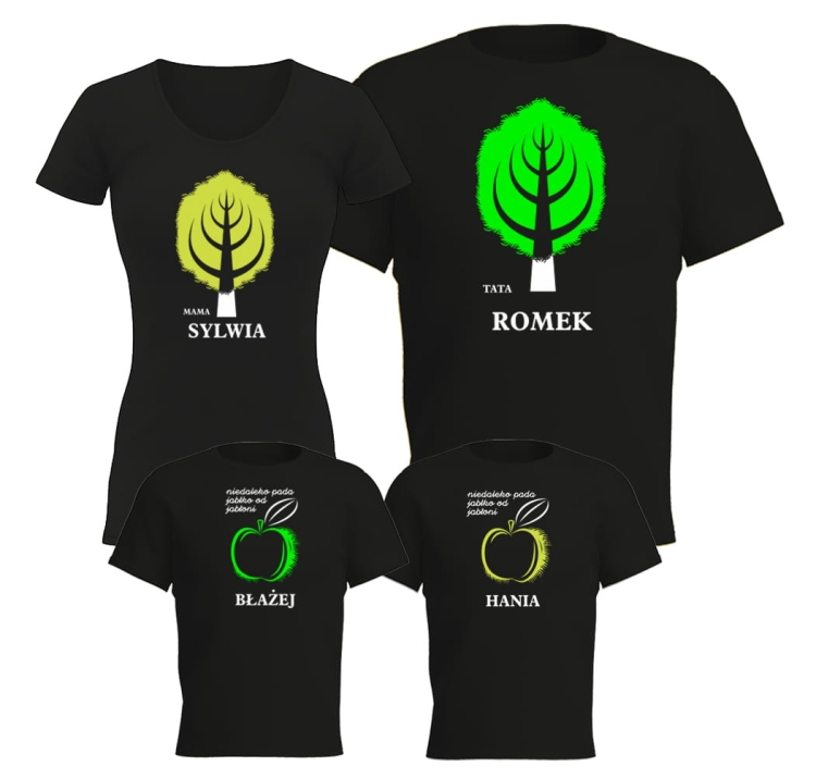 T-shirt zestaw dla rodziny