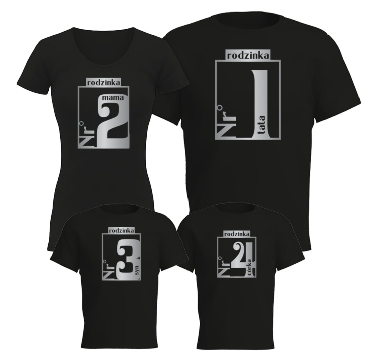 T-shirt zestaw dla rodziny
