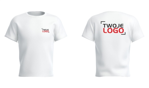 T-shirt firmowy z nadrukiem logo