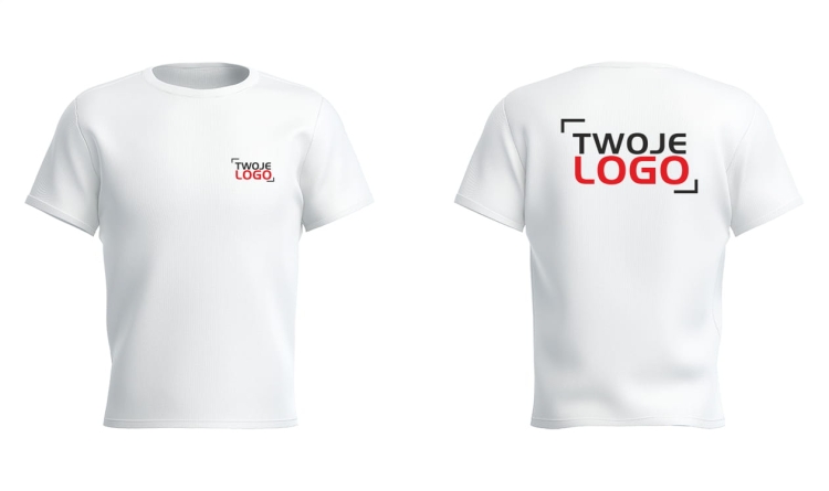 T-shirt firmowy z nadrukiem logo