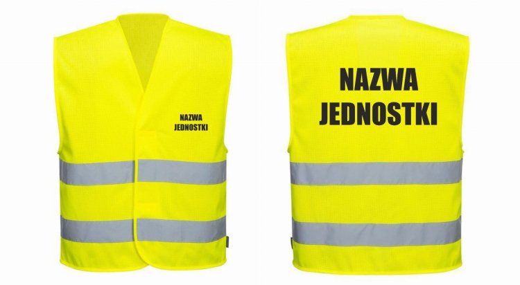 Kamizelka odblaskowa EN ISO 20471 klasa 2 z nadrukiem