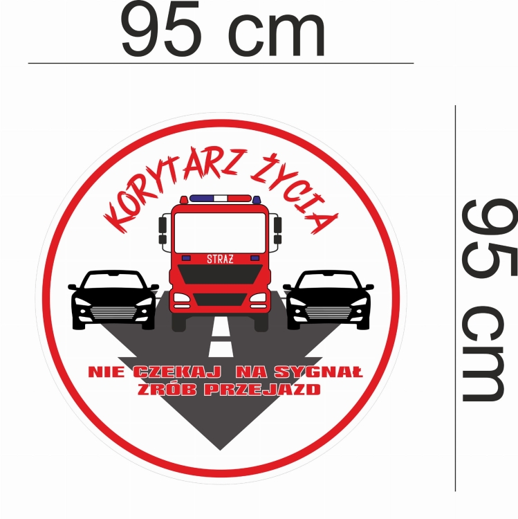 Samochodowa naklejka KORYTARZ ŻYCIA